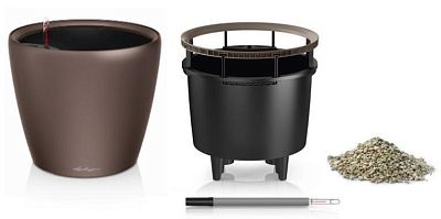LECHUZA CLASSICO LS Round Poly Resin Self-watering Planter