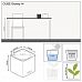 LECHUZA CUBE Glossy Square Poly Resin Indoor Self-watering Planter