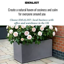 IDEALIST Lite Contemporary Light Concrete High Trough Planter