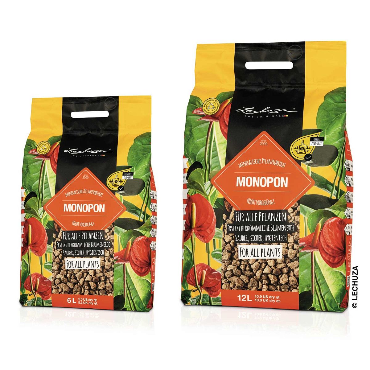 LECHUZA MONOPON Mineral Substrate, Potting Soil Compost Replacement