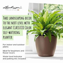 LECHUZA CLASSICO Color Round Poly Resin Self-watering Planter