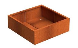 Andes Outdoor Corten Steel Square Planter