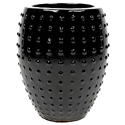 Ceramic Round Tall Bump Glossy Planter Pot In/Out
