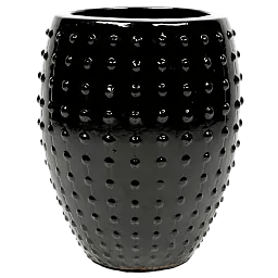 Ceramic Round Tall Bump Glossy Planter Pot In/Out