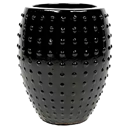 Ceramic Round Tall Bump Glossy Planter Pot In/Out