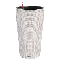 LECHUZA CILINDRO Cottage Round Tall Poly Resin Self-watering Planter