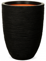 Round Resin Ribbed Planter by Cadix Capi Tutch Vase Elegance Low