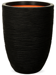 Round Resin Ribbed Planter by Cadix Capi Tutch Vase Elegance Low