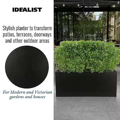 IDEALIST Lite Contemporary Light Concrete Trough Planter