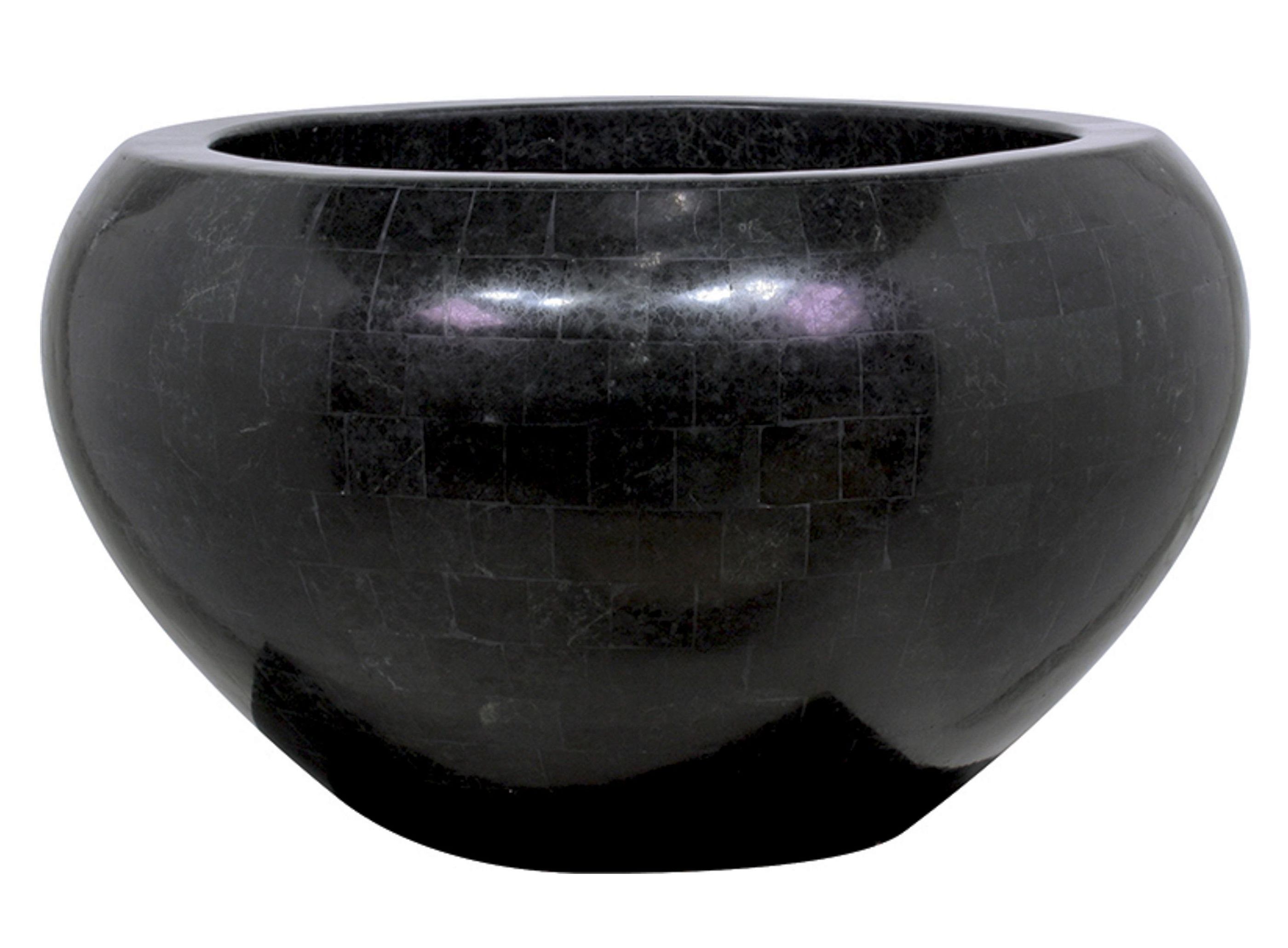 Geo Crown Round Polystone Indoor Planter