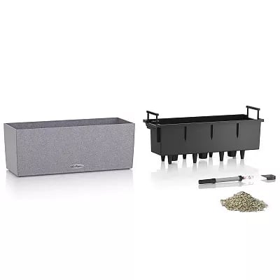 LECHUZA BALCONERA Stone Trough Poly Resin Self-watering Planter