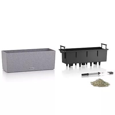 LECHUZA BALCONERA Stone Trough Poly Resin Self-watering Planter