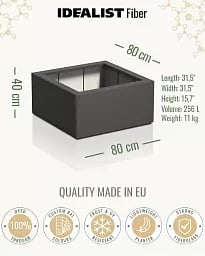PURE Low Cube Outdoor Fibreglass Planter