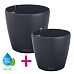 LECHUZA CLASSICO Color Round Poly Resin Self-watering Planter Set