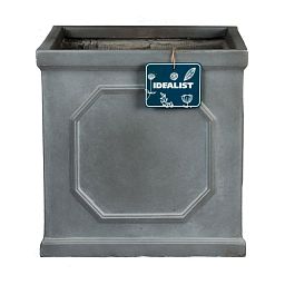 IDEALIST Lite Faux Lead Chelsea Box Square Light Concrete Planter