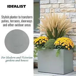IDEALIST Lite Contemporary Light Concrete Trough Planter