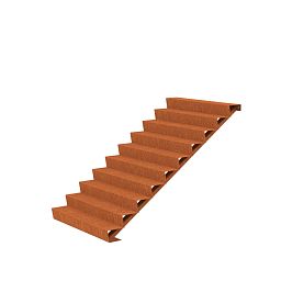 10 Steps Corten Steel Stair