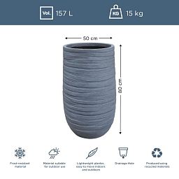 IDEALIST Lite Row Light Concrete Vase Elegant Planter