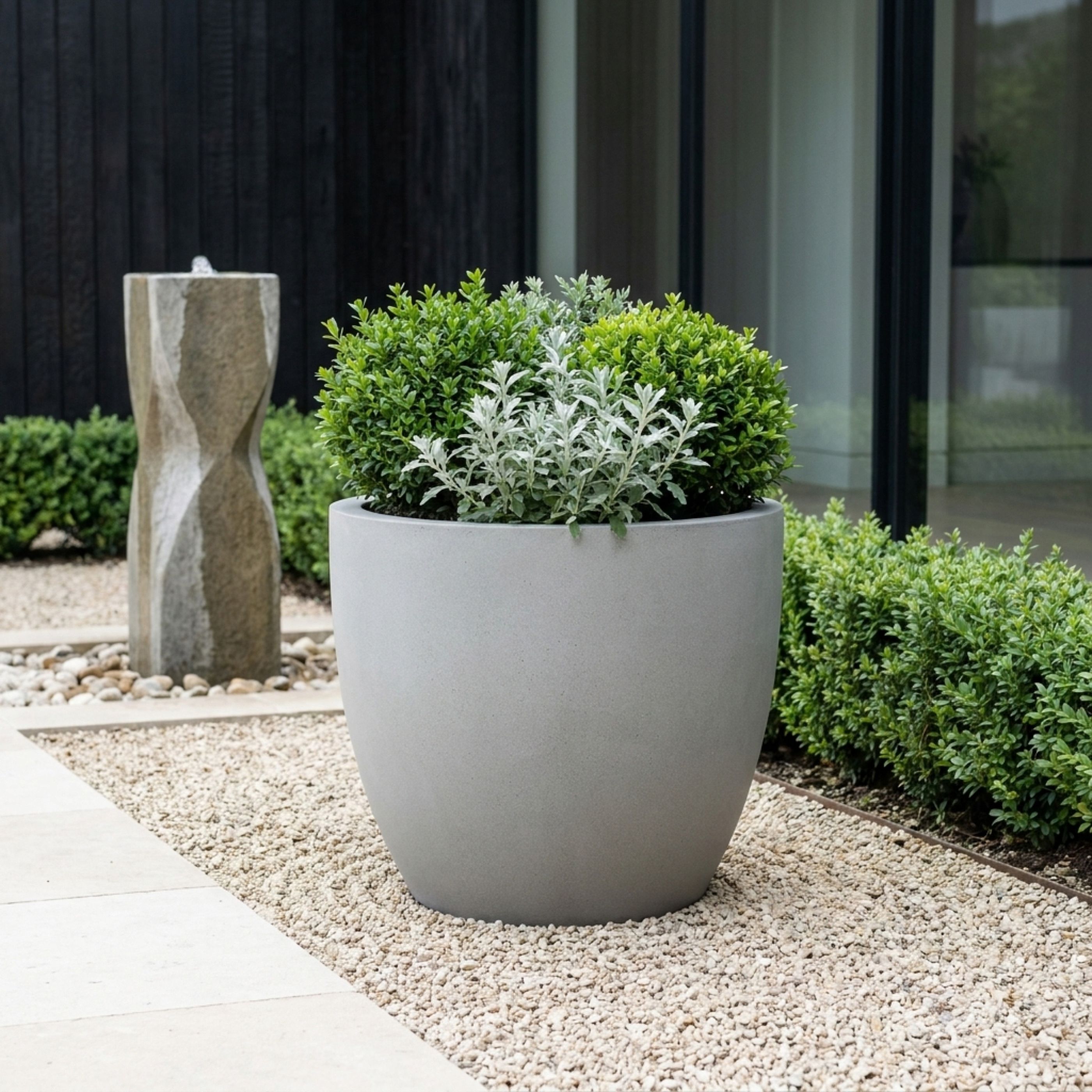 IDEALIST Lite Contemporary Light Concrete Egg Planter