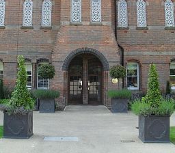 Hampton Fiberglass Square Faux Lead Planter Pot In/Out