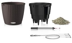 LECHUZA NIDO Cottage Round Poly Resin Outdoor Self-watering Planter