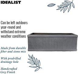 IDEALIST Lite Vertical Ribbed Vintage Style Window Box