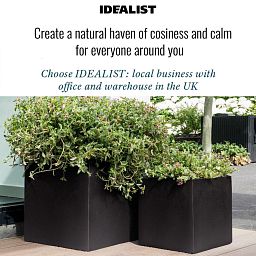 IDEALIST Lite Square Box Contemporary Light Concrete Planter