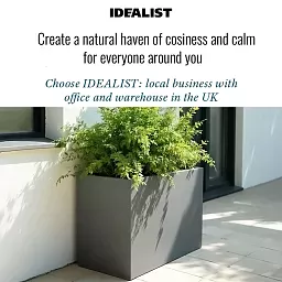 IDEALIST Lite Contemporary Light Concrete Trough Planter