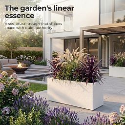 IDEALIST Lite Contemporary Light Concrete High Trough Planter