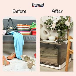 Collapsible Hard Plastic Multi-purpose Storage Box for Toys, Shoes, Clothes by Froppi
