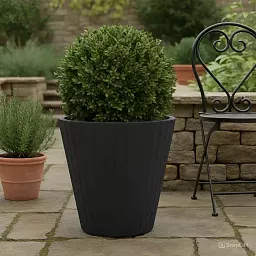 IDEALIST Lite Vintage Ribbed Round Vase Outdoor Planter