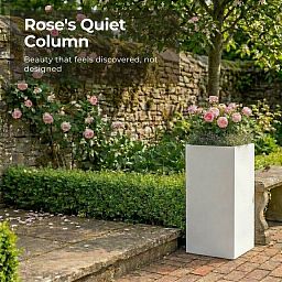 IDEALIST Lite Tall Square Contemporary Light Concrete Planter