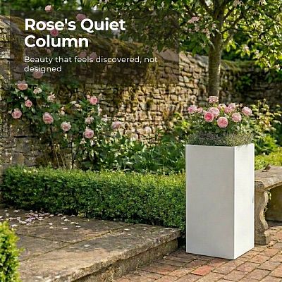 IDEALIST Lite Tall Square Contemporary Light Concrete Planter