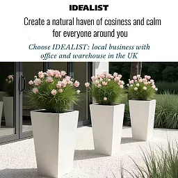 IDEALIST Lite Tall Tapered Contemporary Light Concrete Planter