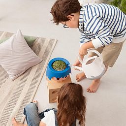 LECHUZA OJO Round Poly Resin Indoor Self-watering Planter
