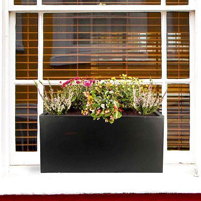 IDEALIST Lite Contemporary Light Concrete Trough Planter