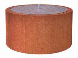 CorTen Round Fountain Watertable