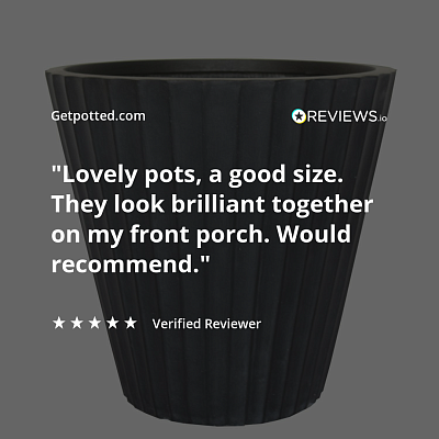 IDEALIST Lite Vintage Ribbed Round Vase Outdoor Planter