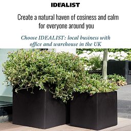 IDEALIST Lite Square Box Contemporary Light Concrete Planter