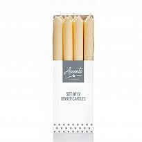 Christmas Advent Dinner Candles, Set of 12, Ivory, H25 cm by Premier D...