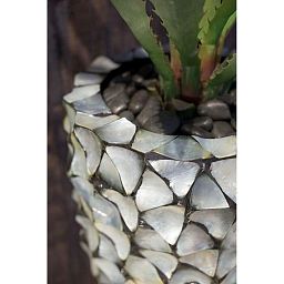 Shell Conical Round Tall Polystone Indoor Planter