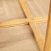 Froppi Small Round Coffee Table for Living Room White Wood Cocktail Table on Natural Bamboo Frame