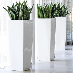 LECHUZA CUBICO ALTO Square Tall Poly Resin Self-watering Planter