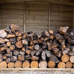 Outdoor Wooden Overlap Presssure Treated Apex Log Store by Forest Garden