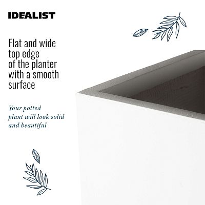 IDEALIST Lite Window Box Light Concrete Planter