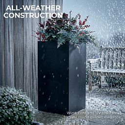 IDEALIST Lite Tall Square Contemporary Light Concrete Planter