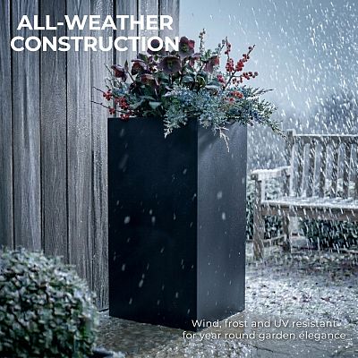 IDEALIST Lite Tall Square Contemporary Light Concrete Planter