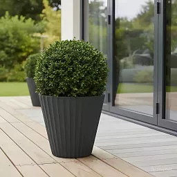 IDEALIST Lite Vintage Ribbed Round Vase Outdoor Planter