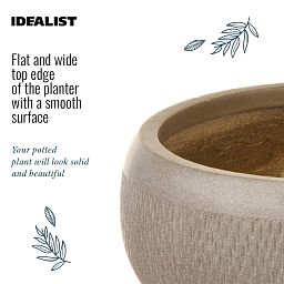 IDEALIST Lite Mesh Style Bowl Planter Outdoor Plant Pot