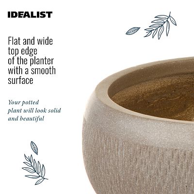 IDEALIST Lite Mesh Style Bowl Planter Outdoor Plant Pot